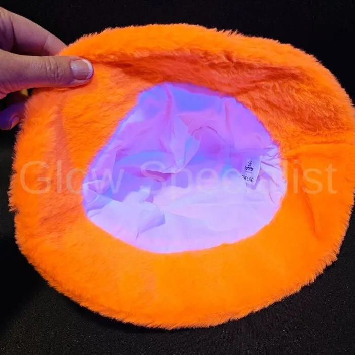 FUR BUCKET HAT - NEON ORANGE - UV / BLACKLIGHT