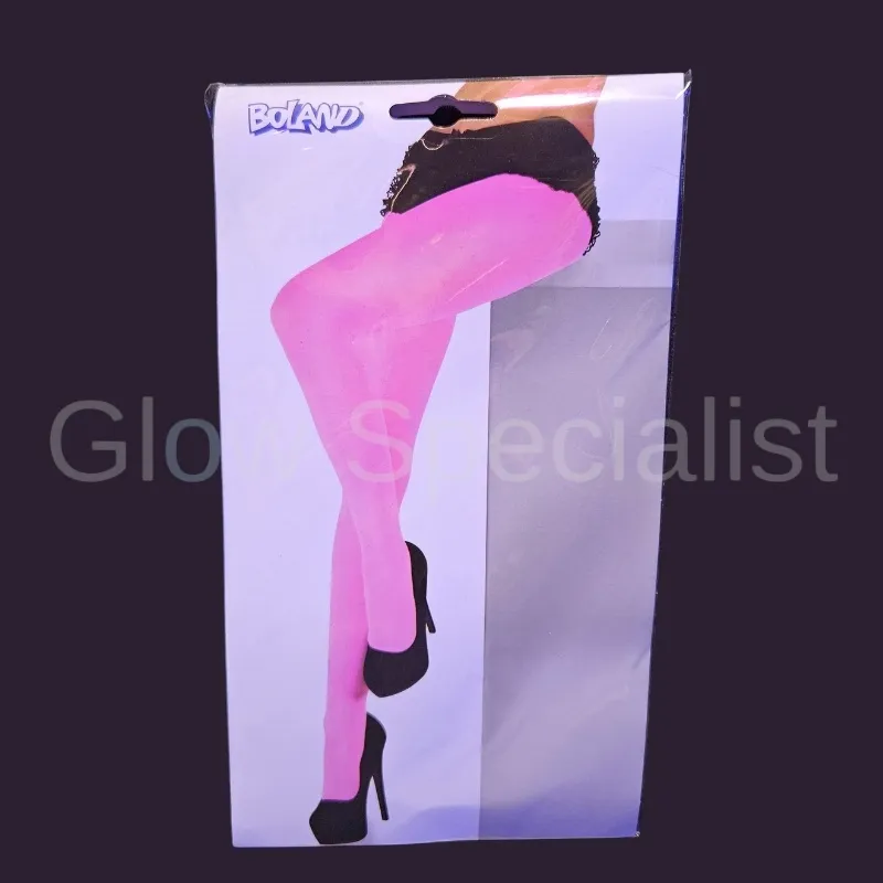 NEON TIGHTS - UV / BLACKLIGHT - 40 DEN - PINK - Glow
