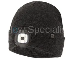 THERMAL BEANIE WITH LED LIGHT - USB RECHARGEABLE