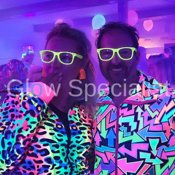 NEON TRAININGSPAK LUIPAARD - UV / BLACKLIGHT - DAMES - 2-DELIG