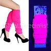 NEON LEG WARMERS - UV / BLACKLIGHT - 55 CM - PINK