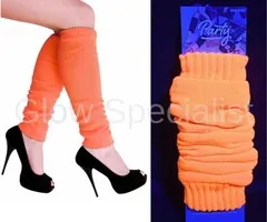 NEON BEENWARMERS - UV / BLACKLIGHT - 55 CM -  ORANJE