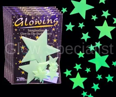 GLOW IN THE DARK STARS -  60 PIECES