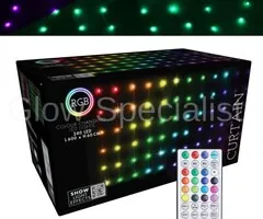 CURTAIN LIGHTING - 240 LEDS - 6 M - RGB - IP44 - REMOTE CONTROL