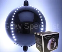 GROTE KERSTBAL MET LED - 15 CM - TIMER - ZILVER