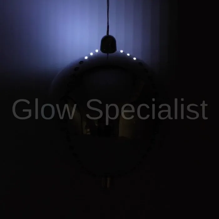 GROTE KERSTBAL MET LED - 15 CM - TIMER - ZILVER