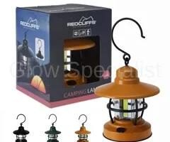 CAMPING LAMP - LED - 105 X 125 MM - BLACK, BROWN OR GREEN