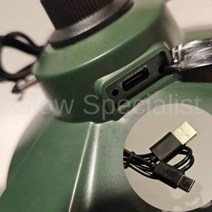 CAMPING LAMP - LED - OPLAADBAAR - DIMBAAR - ZWART, BRUIN OF GROEN