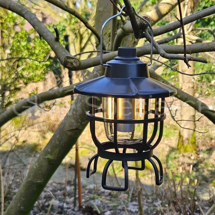 CAMPING LAMP - LED - RECHARGEABLE - DIMMABLE - BLACK, BROWN OR GREEN