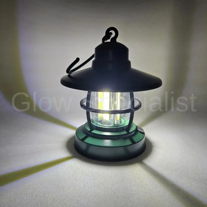CAMPING LAMP - LED - 105 X 125 MM - BLACK, BROWN OR GREEN