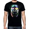 DJ PUG - BLACKLIGHT T-SHIRT - BLACK WITH NEON PRINT