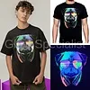 DJ PUG - BLACKLIGHT T-SHIRT - ZWART MET NEON PRINT