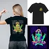 MAKE LOVE - BLACKLIGHT T-SHIRT - BLACK WITH NEON PRINTS