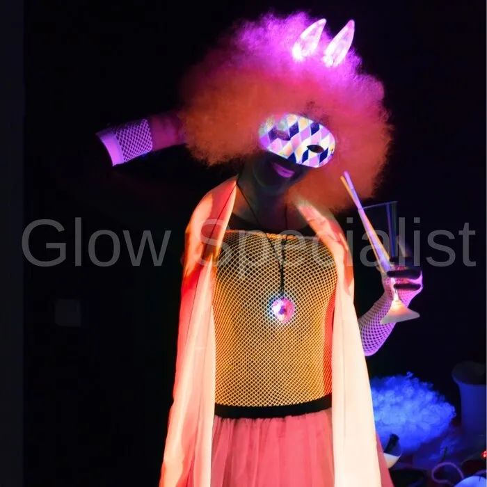 UV / BLACKLIGHT NEON LADY NET SINGLET