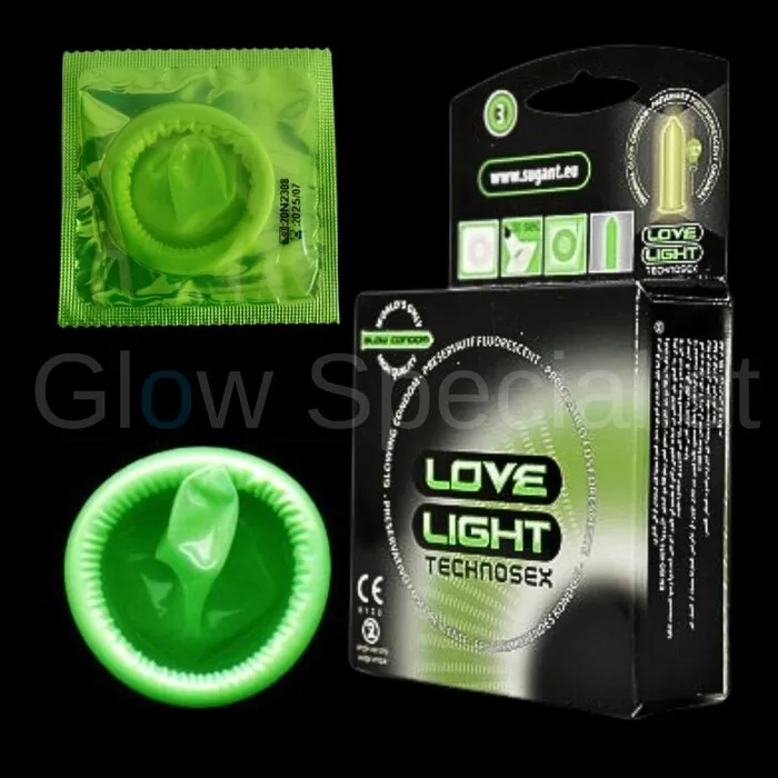 Glow in the Dark Condoom – Love Light – CE‑Gekeurd Lichtgevend Condoom – 3 Stuks