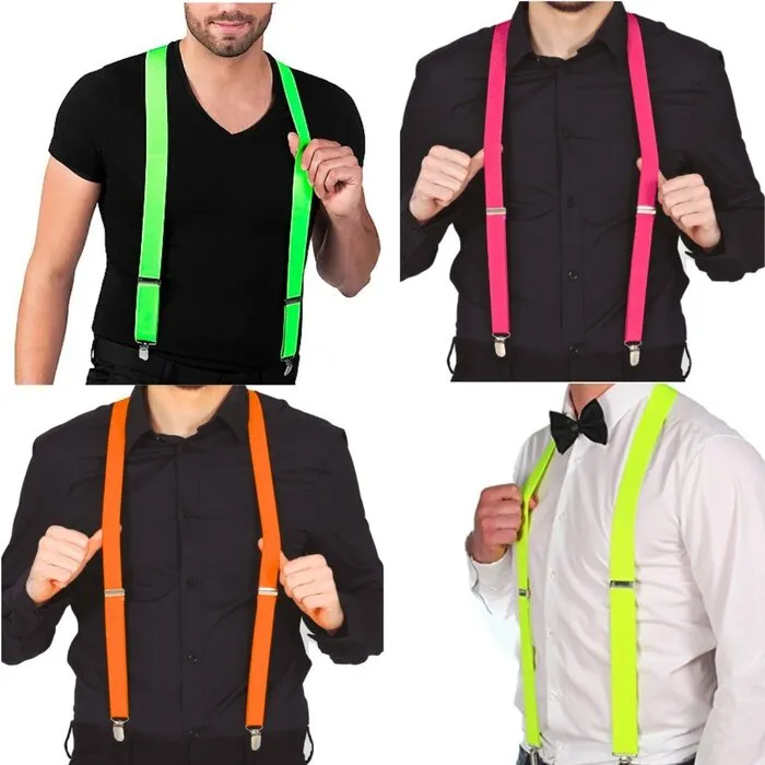 Glow Specialist UV / BLACKLIGHT NEON BRACES - YELLOW, GREEN, PINK OR ORANGE
