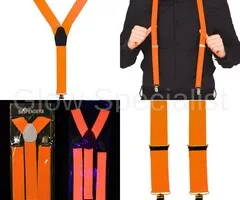 Glow Specialist UV / BLACKLIGHT NEON BRETELS - GEEL, GROEN, ROZE OF ORANJE