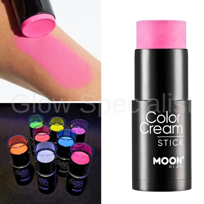 Moon COLOR CREAM STICK - UV / BLACKLIGHT  - NEON ROZE