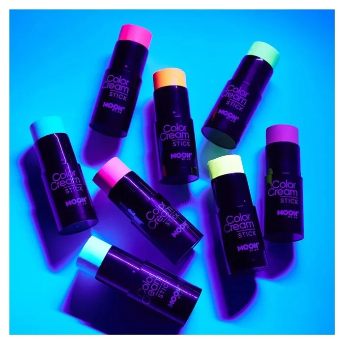 Moon COLOR CREAM STICK - UV / BLACKLIGHT  - NEON YELLOW