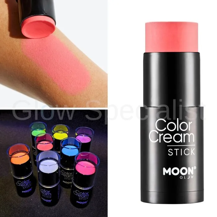 Moon COLOR CREAM STICK - UV / BLACKLIGHT - NEON ROOD