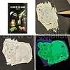 GLOW IN THE DARK AUTOCOLLANTS ON SCRATCH CARD - WILD ANIMALS
