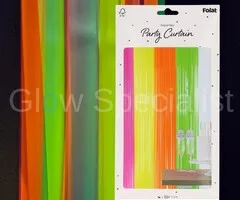 Folat PARTY CURTAIN - NEON MULTICOLOR - UV / BLACKLIGHT