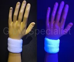 Glow Specialist UV NEON POLSBANDJES - SET VAN 2 - WIT