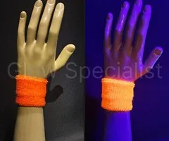 Glow Specialist UV NEON WRISTBANDS - SET OF 2 PCS - ORANGE
