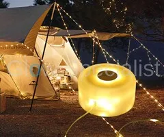 ROLLER LIGHT STRING - CAMPING LAMP - RECHARGEABLE - 10 M