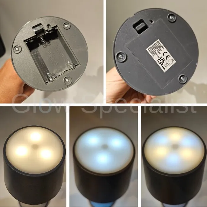 LED TOUCH TABLE LAMP - 3 FUNCTIONS - DIMMABLE - GREY