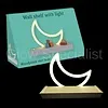 WANDPLANK MET NEON LED - MAAN - VLINDER - WOLK