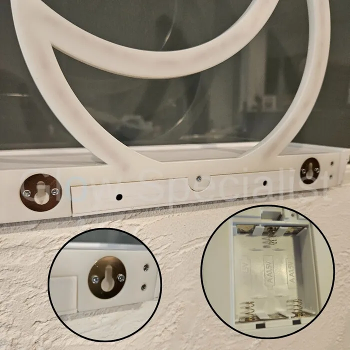 WALL SHELF WITH NEON LIGHT - MOON - BUTTERFLY - CLOUD