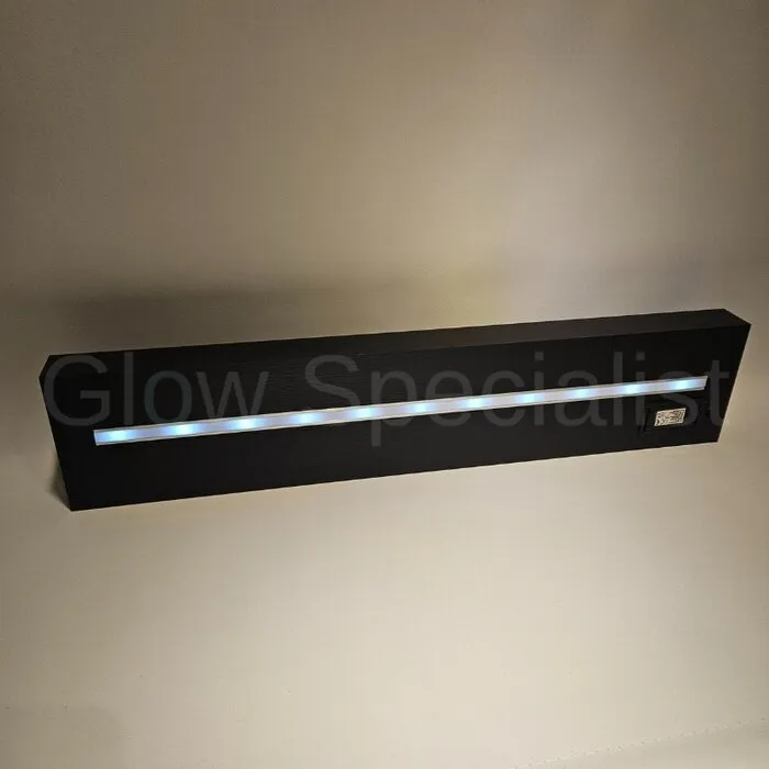 WALL SHELF - WITH LED - 60 CM - BLACK MDF