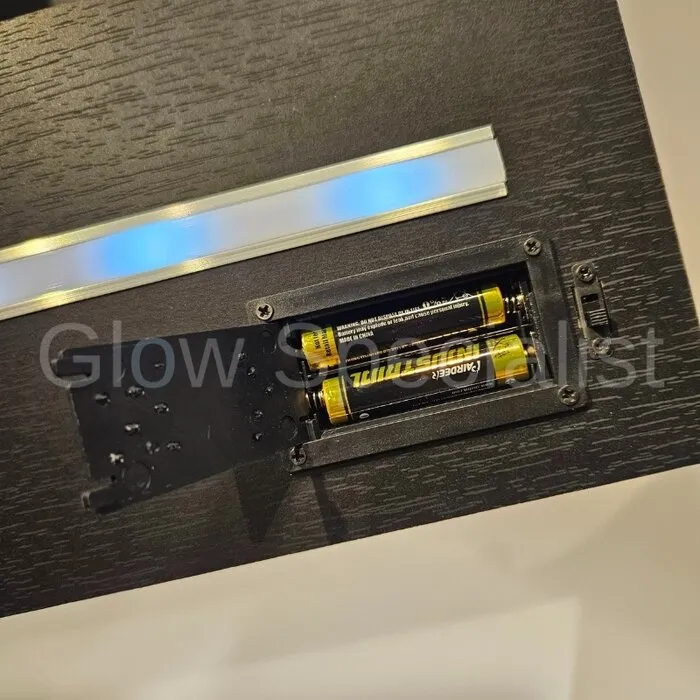 WANDPLANK MET LED - 60 CM - ZWART MDF