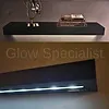 WALL SHELF - WITH LED - 60 CM - BLACK MDF