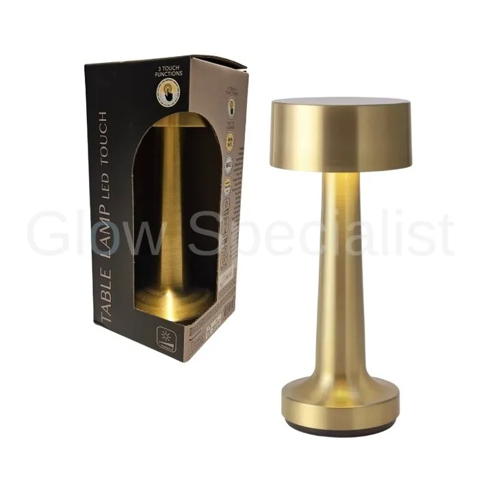 LED TOUCH TAFELLAMP - GOUD -  OPLAADBAAR - 3 FUNCTIES - DIMBAAR