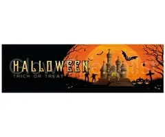 Europalms BANNER HAUNTED HOUSE - HALLOWEEN - 300 X 90 CM