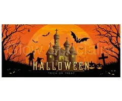 Europalms BANNER HAUNTED HOUSE - HALLOWEEN - 400 X 180 CM