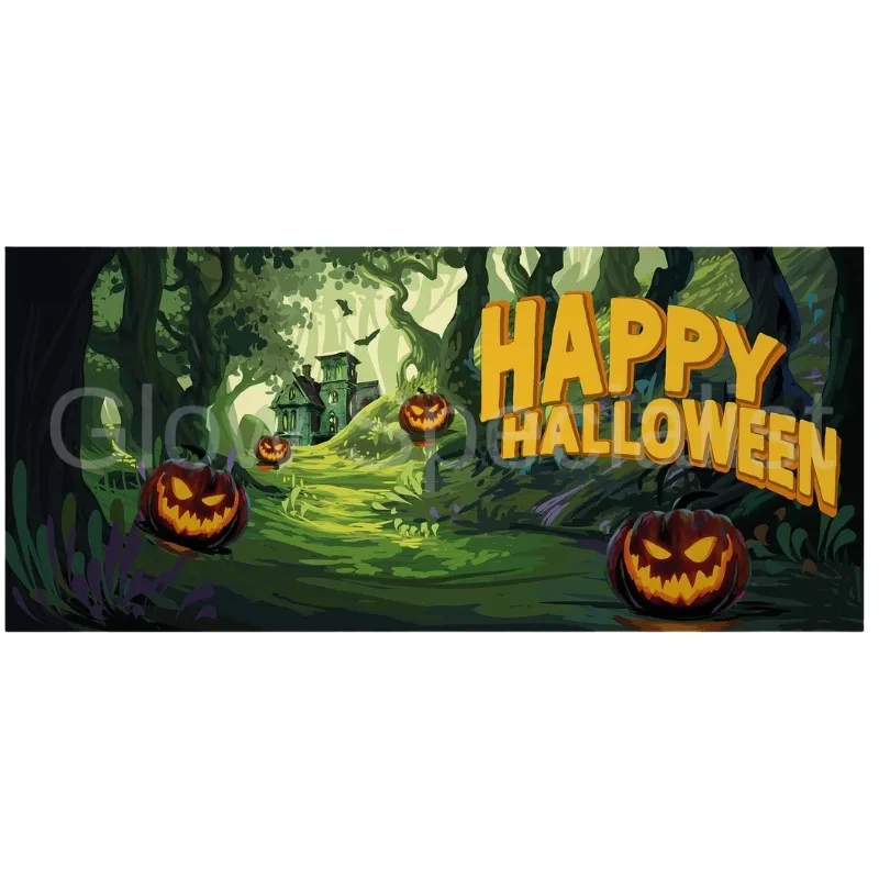 Europalms BANNER HAUNTED FOREST - 400 X 180 CM - HALLOWEEN