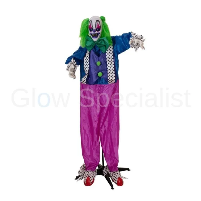 Europalms CLOWN CHARLY - 164 CM - HALLOWEEN FIGURE - WITH LIGHT, SOUND AND MOVEMENT