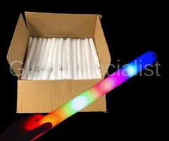 LED FLASHING FOAM STICKS -  MULTI COLOR - BOX WITH 200 PIECES