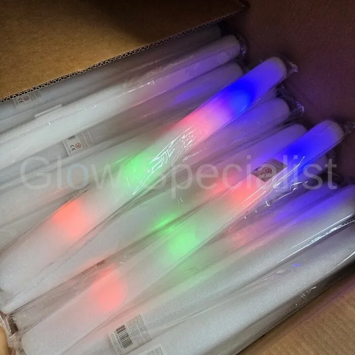 LED FOAM STICKS - MULTICOLOR - BOX OF 100 PIECES