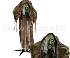 Europalms WITCH - HUNCHBACK - 145 CM - LIGHT,  SOUND & MOVEMENT