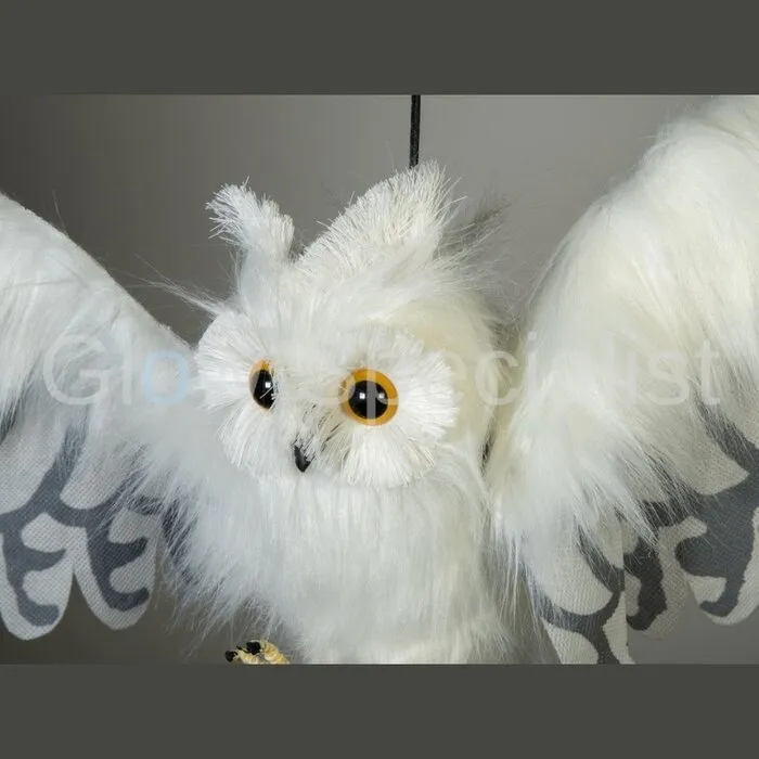 Europalms SNOW OWL - HALLOWEEN - 80 CM - LIGHT AND SOUND - MOVING - EUROPALMS