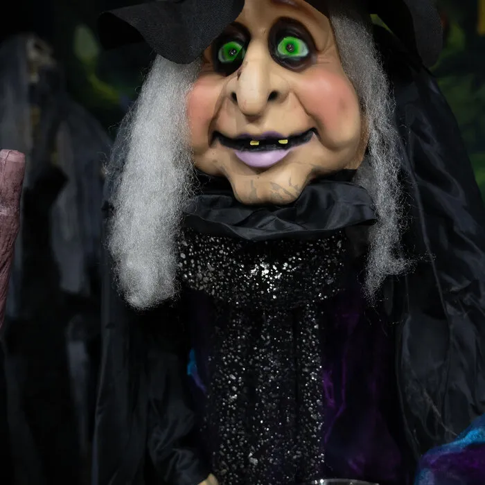 Europalms WITCH MARIE - HALLOWEEN - 180 CM - MOVEMENT - LIGHT AND SOUND - EUROPALMS