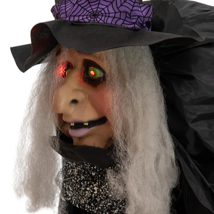 Europalms HEKS MARIE - HALLOWEEN - 180 CM - BEWEGING - LICHT EN GELUID - EUROPALMS