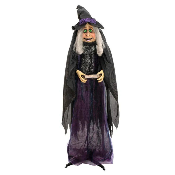 Europalms HEKS MARIE - HALLOWEEN - 180 CM - BEWEGING - LICHT EN GELUID - EUROPALMS