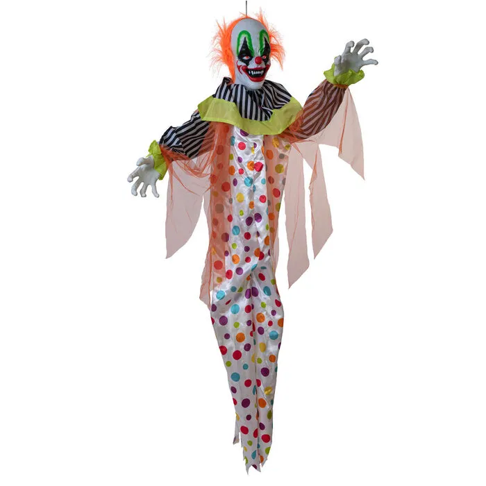 Europalms CLOWN CURBY - HALLOWEEN - 155 CM - MOVEMENT - LIGHT AND SOUND - EUROPALMS