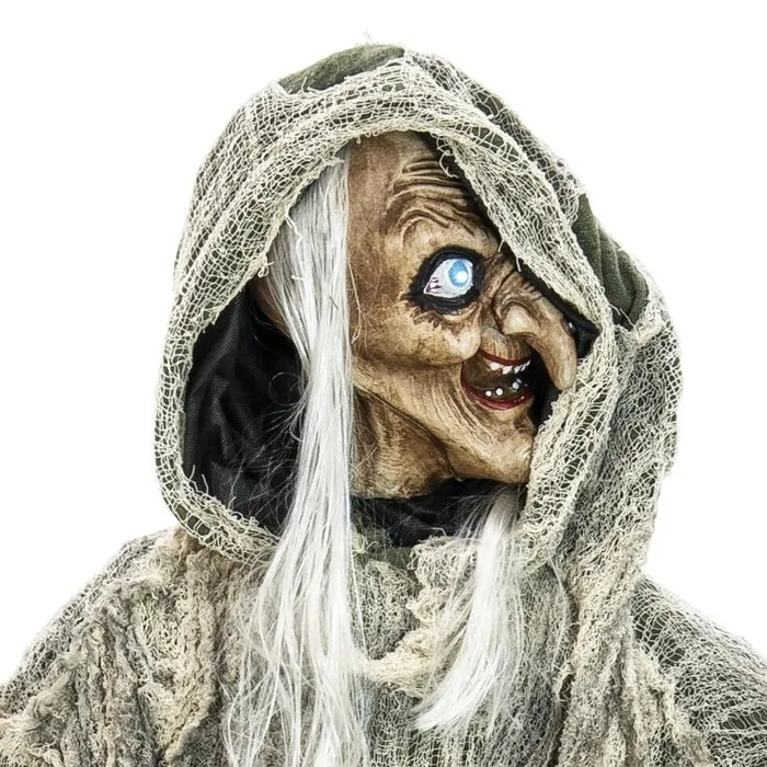Europalms WITCH - GREEN - 145 CM - HALLOWEEN - MOVING - LIGHT AND SOUND - EUROPALMS