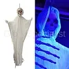 UV SKELET GEEST - WITTE CAPE - HALLOWEEN - 140 CM - BEWEGING - LICHT EN GELUID
